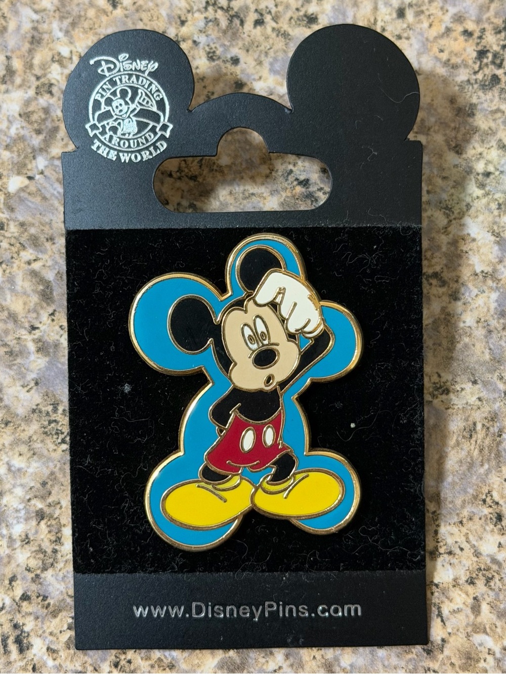 Disney Blue, Yellow and Red Mickey Mouse Brooch Pin